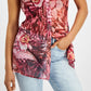 GUESS Women's Clouis Sleeveless Shirt Pink Size Large