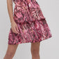 GUESS Women's Rosa Floral Print Flutter Sleeve Dress Pink Size Medium