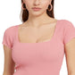 GUESS Women's Marlene Cropped Sweater Pink Size X-Large