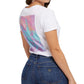 GUESS Women's Cotton Social Hour Graphic Print Tee White Size X-Large