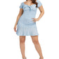 GUESS Women's Breanna Eyelet Mini Dress Blue Size Small