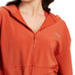 GUESS Women's Deanna Tie Hem Hoodie Brown Size Medium