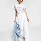 GUESS Women's Classic Fit Logo Graphic T-Shirt Blue Size Small