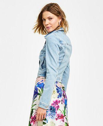 GUESS Women's Trucker Jacket Blue Size X-Small