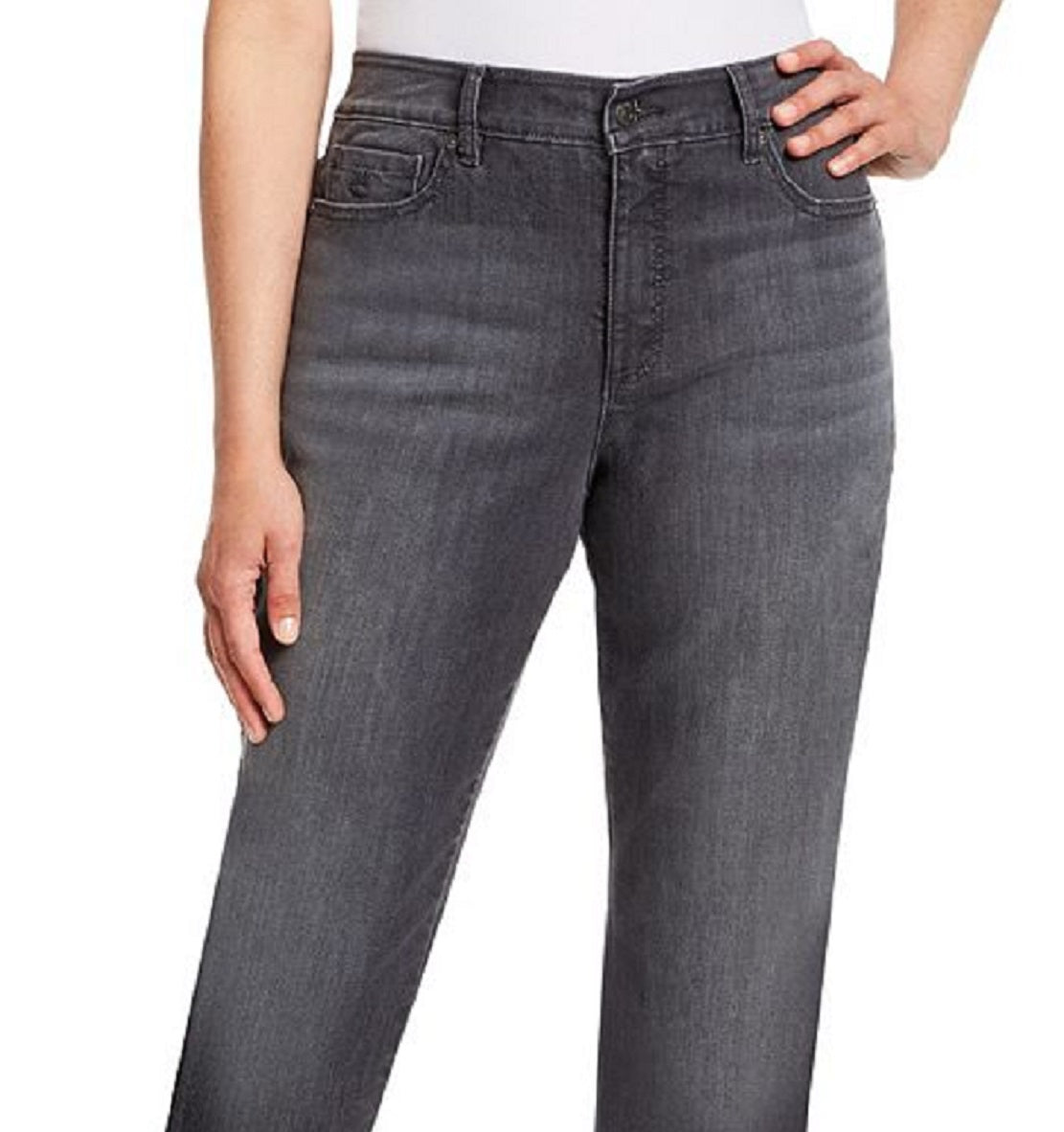 Gloria Vanderbilt Women's Amanda Classic Straight Jeans Gray Size 8