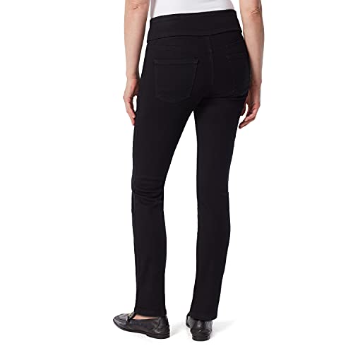 Gloria Vanderbilt Women's Amanda Pull on Tapered Jeans Black Size 12