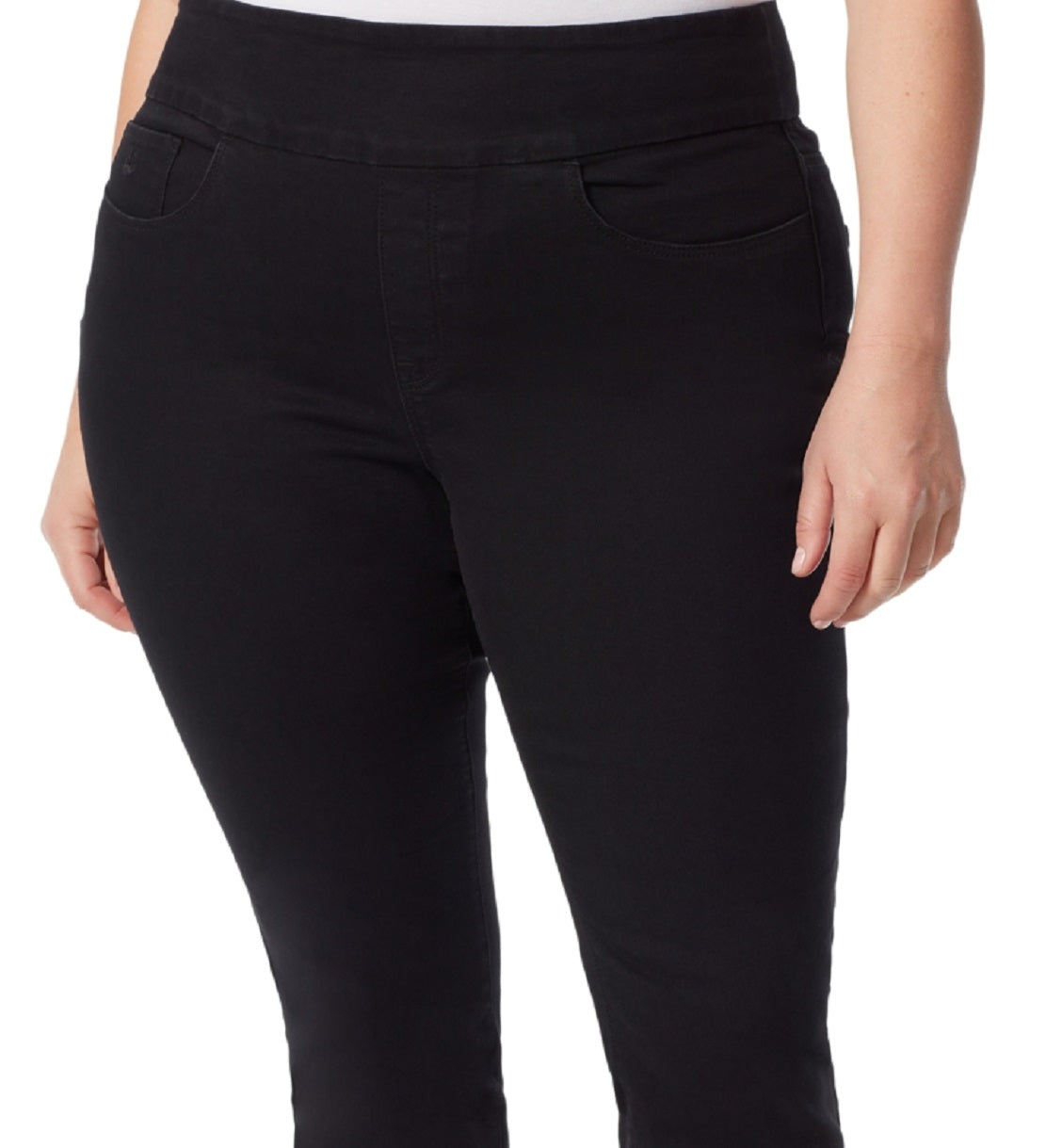 Gloria Vanderbilt Women's Amanda Pull On Jeans Black Size 18W