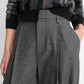 Vince - High Waisted Microcheck Trouser