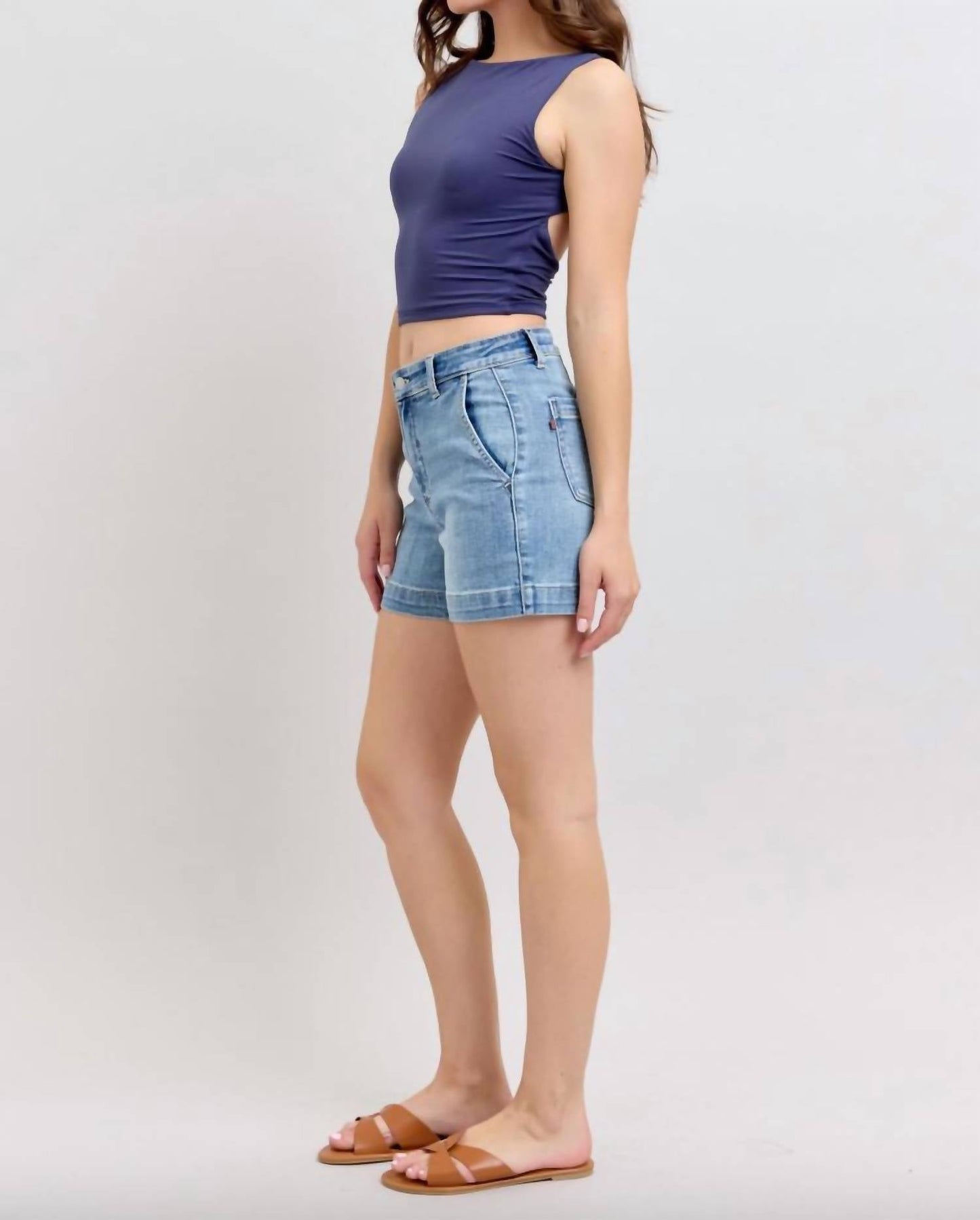 Judy Blue - High Waist Trouser Shorts