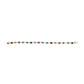 14K Yellow Gold Multi-Gemstone  and Diamond Halo Rainbow Link Bracelet