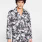 INC International Concepts Men's Printed Satin Pajama Top Black Size X-Large