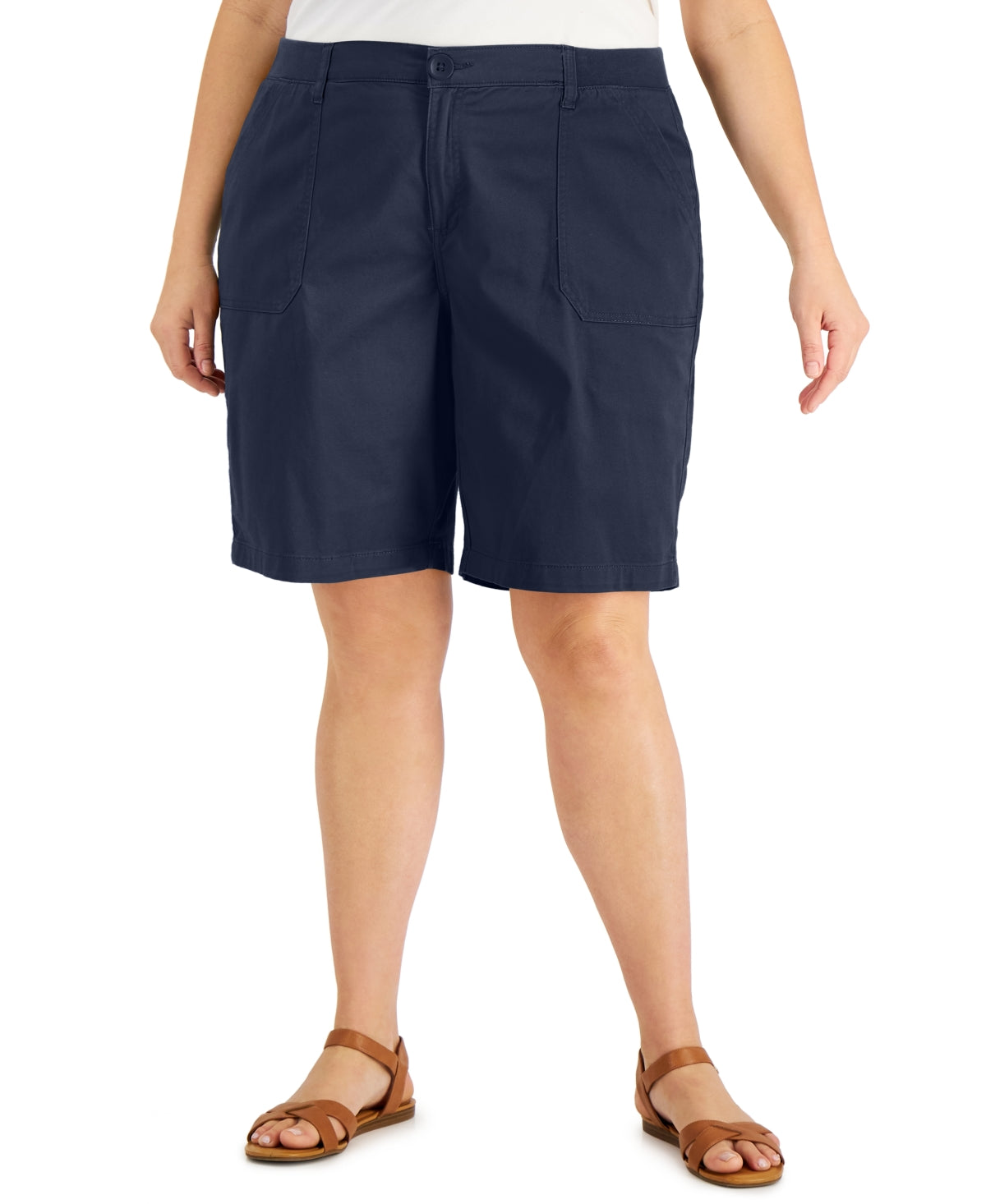 Karen Scott Women's Shorts Blue Size 24W