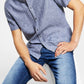 INC International Concepts Men's Regular Fit Linen Shirt Blue Size Small
