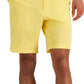 Club Room Men's Regular Fit 9 4 Way Stretch Shorts Yellow