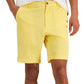 Club Room Men's Regular Fit 9 4 Way Stretch Shorts Yellow