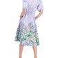 INC International Concepts Women's Printed Cutout Dress Purple Size Large