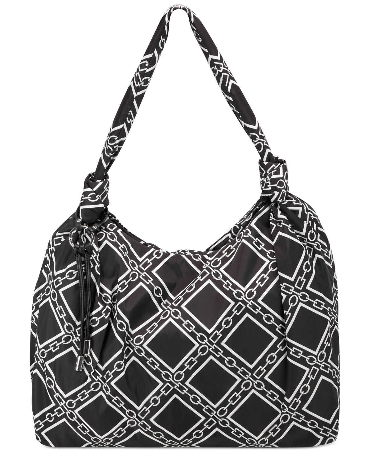 INC International Concepts Women's Nosida Soft Nylon Tote Bag Black Size Regular