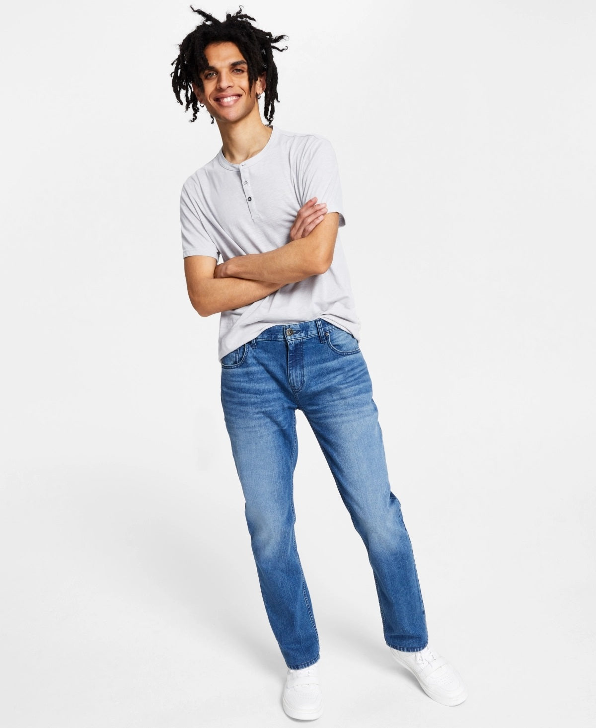 INC International Concepts Men's Slim Fit Medium Wash Jeans Blue Size 33X30