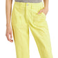 Style & Co Women's Tie Hem Capri Pants Yellow Size 10