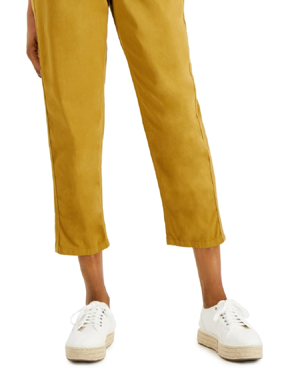 Style & Co Women's Pull On Cuffed Ankle Pants Brown Size Petite Large