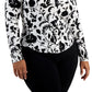 INC International Concepts Women's Zip Pocket Top Black Size 3X