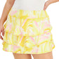 ID Ideology Women's Whirl Print Flounce Skort Yellow Size 3X