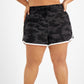 ID Ideology Women's Camp Print Running Shorts Black Size 2X