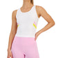 ID Ideology Women's Colorblocked Fitted Tank Top White