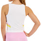 ID Ideology Women's Colorblocked Fitted Tank Top White