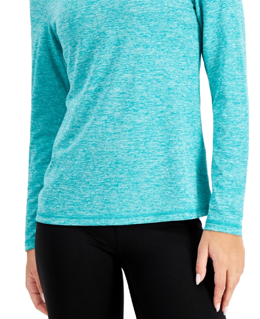 ID Ideology Women's Essentials Hooded T-Shirt Blue Size X-Large