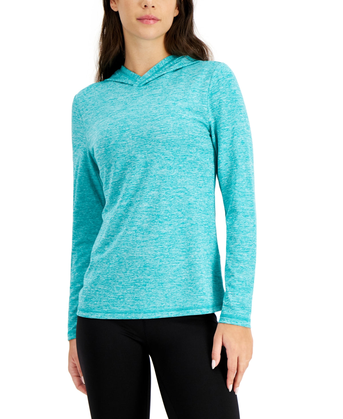 ID Ideology Women's Essentials Hooded T-Shirt Blue Size X-Large