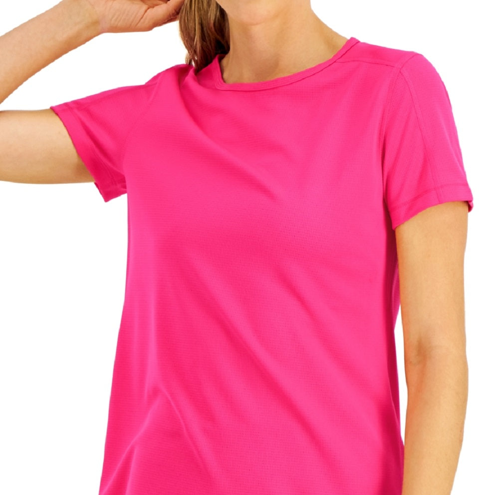 ID Ideology Women's Mesh T-Shirt Pink Size X-Small