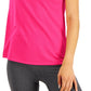 ID Ideology Women's Mesh T-Shirt Pink Size X-Small
