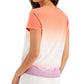 ID Ideology Women's Tropical Fade Tie Front T Shirt Orange Size XX-Large