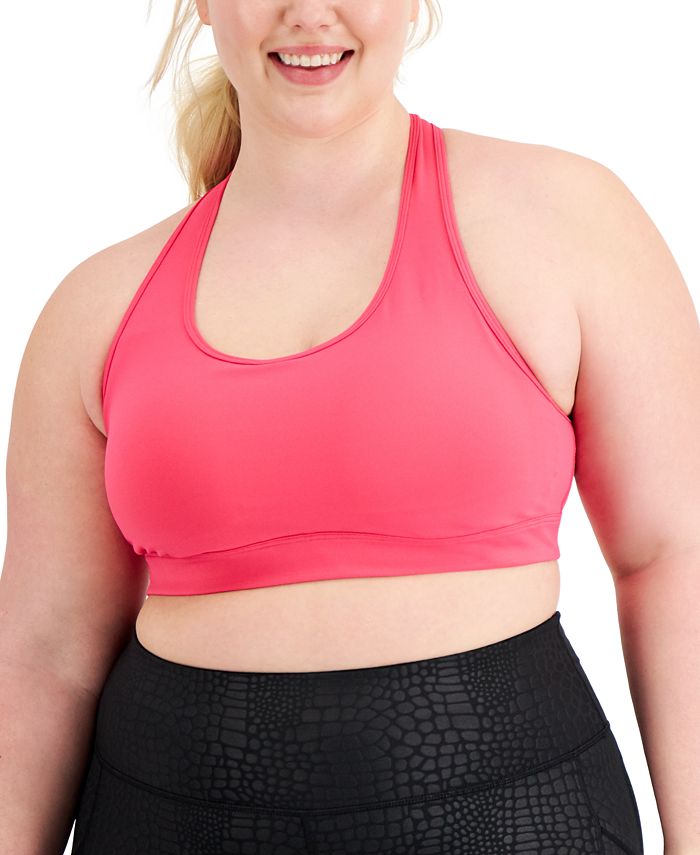 ID Ideology Women's Medium Impact Sports Bra Pink Size 3X