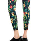 ID Ideology Women's Tropical Side Pocket 7/8 Leggings Black Size X-Large