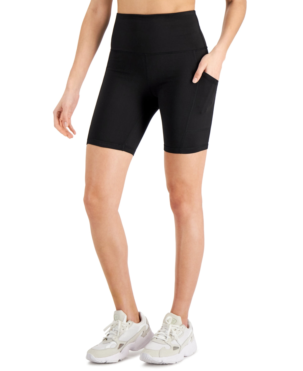 ID Ideology Women's Compression 7 Bike Shorts Black Size Petite Small