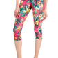 ID Ideology Women's Tropical Side Pocket Cropped Leggings Black Size Petite Small