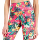 ID Ideology Women's Tropical Side Pocket Cropped Leggings Black Size Petite Small