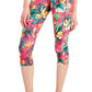 ID Ideology Women's Tropical Side Pocket Cropped Leggings Pink Size Petite Small