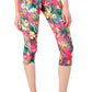 ID Ideology Women's Tropical Side Pocket Cropped Leggings Pink Size Petite Small