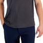 ID Ideology Men's Interlock Performance Polo Shirt Gray Size Medium