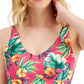 ID Ideology Women's Tropical Print Low Impact Sports Bra Pink