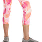 ID Ideology Women's Petal Print Side Pocket Cropped Leggings Pink Size X-Large