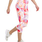 ID Ideology Women's Compression Dye Print Side Pocket Cropped Leggings Orange