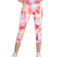 ID Ideology Women's Compression Dye Print Side Pocket Cropped Leggings Orange