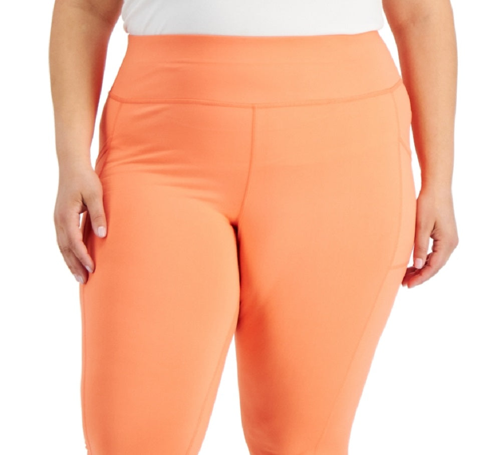 ID Ideology Women's Cropped Leggings Orange Size 3X