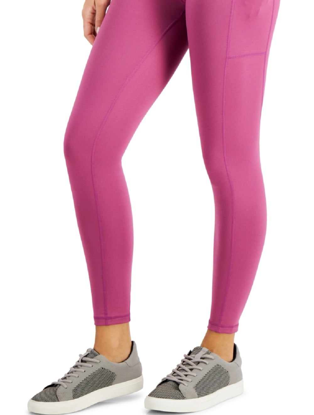ID Ideology Women's Compression High Waist Side Pocket 7/8 Length Leggings Purple Size Small