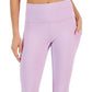 ID Ideology Women's High Rise Side Pocket Cropped Leggings Purple Size X-Large
