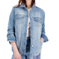 Style & Co Women's Denim Trucker Jacket Blue Size X-Large